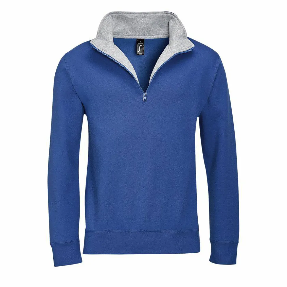SOL'S 47300 - SCOTT Sweat Shirt Homme Col Camionneur (1/4 Zip)