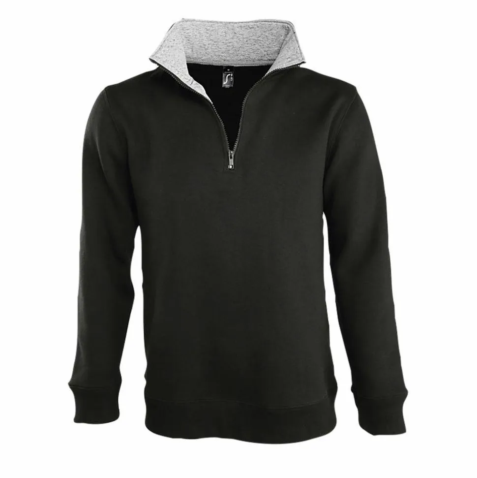 SOL'S 47300 - SCOTT Sweat Shirt Homme Col Camionneur (1/4 Zip)