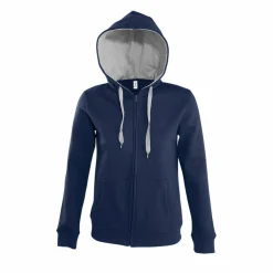 SOL'S 47100 - Veste Femme Bicolore avec Capuche Doublée Confort