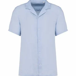 Spasso SP509 - Chemise à col bowling en lin homme