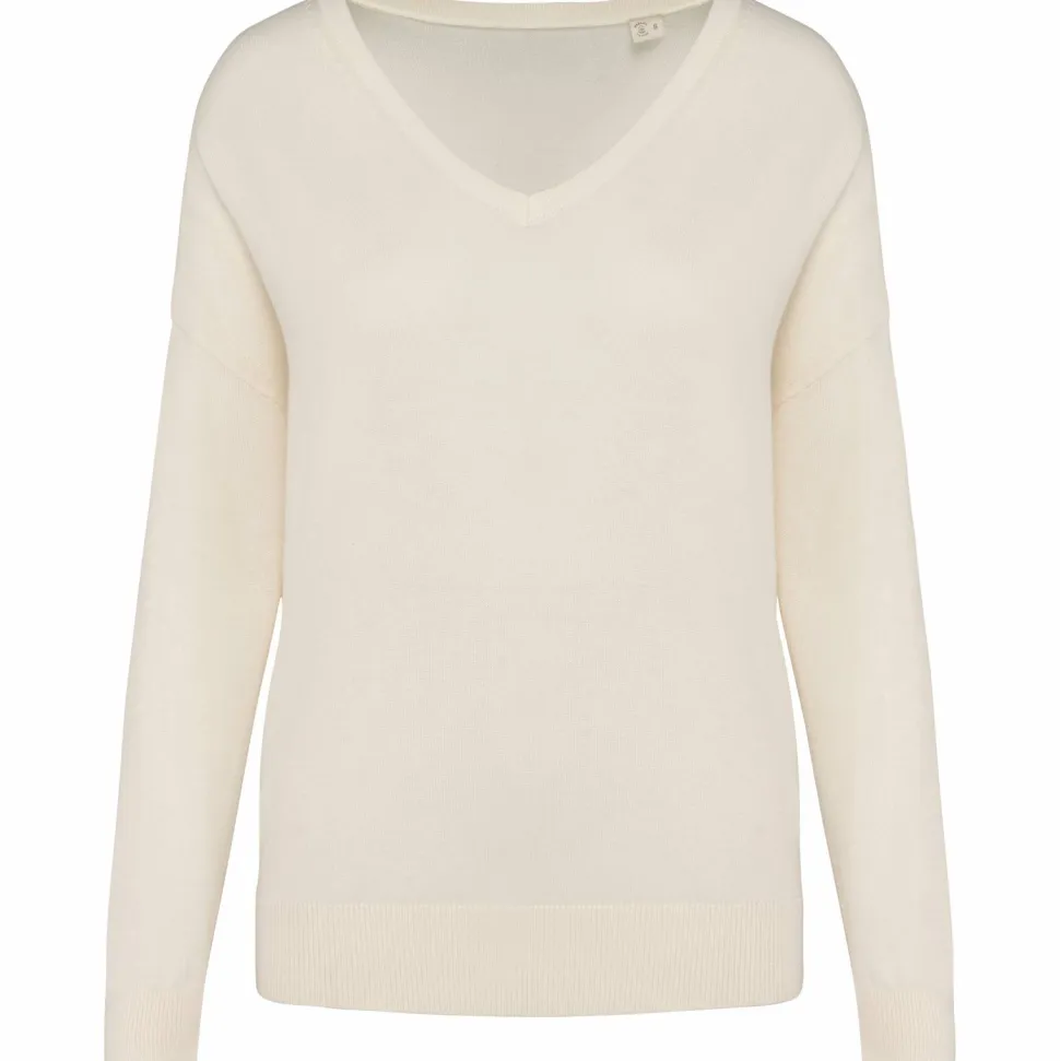 Spasso SP921 - Pull écoresponsable col V en lyocell femme