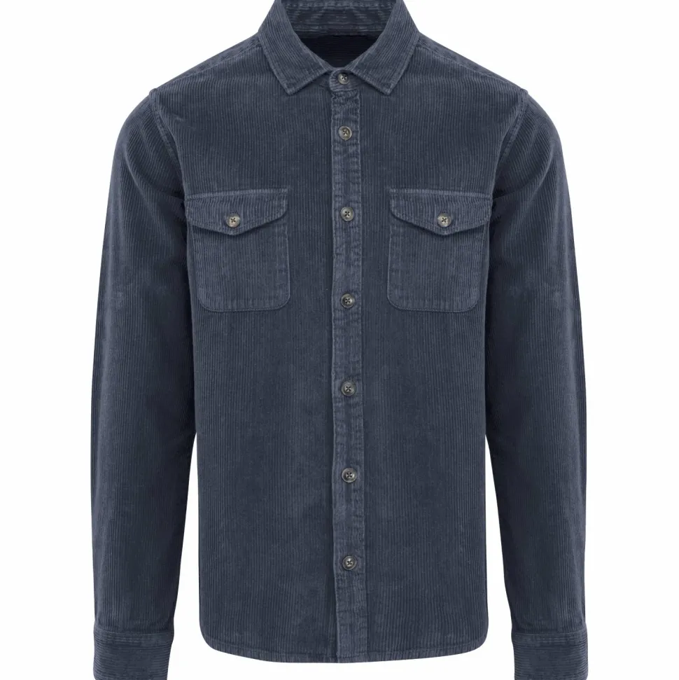 Spasso SP519 - Surchemise écoresponsable délavée en velours côtelé homme