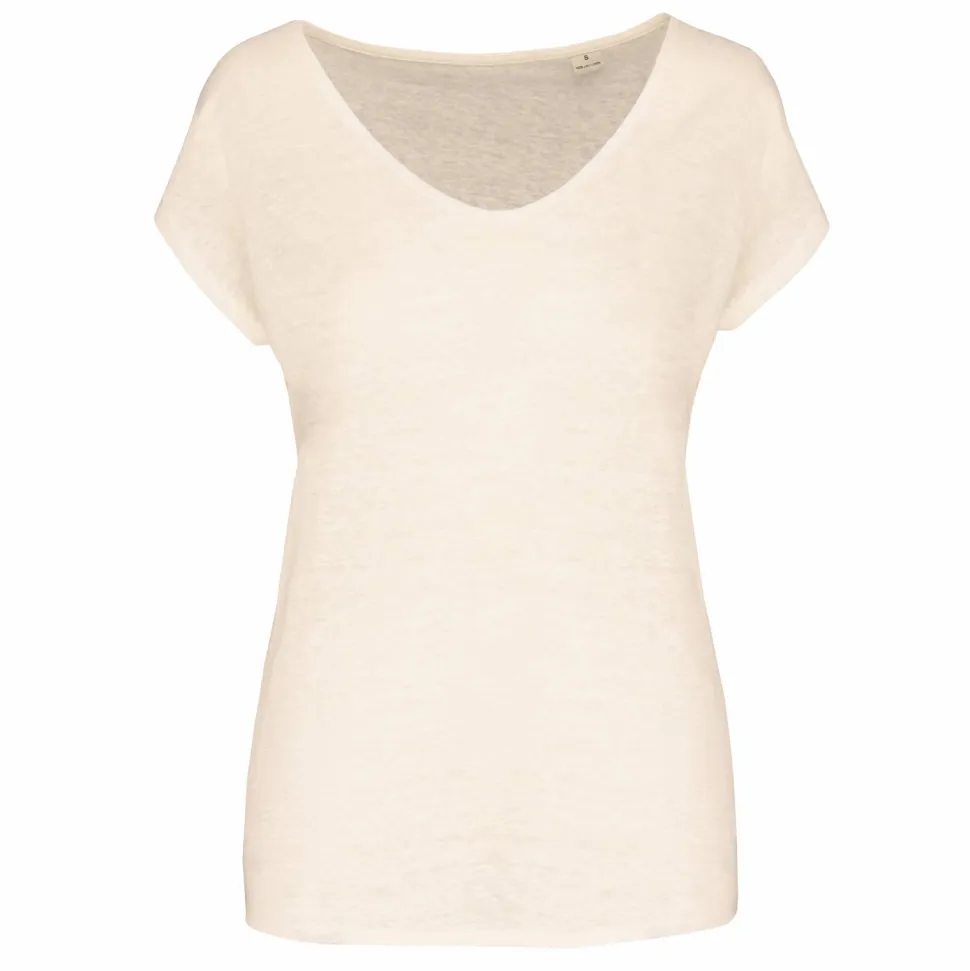Spasso SP321 - T-shirt col V en lin femme