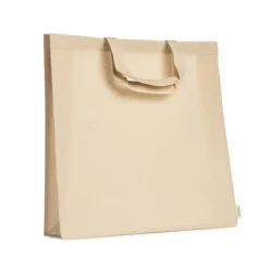 Stamina BO7159 - NARBONA Sac 100% coton biologique de 120g/m² avec soufflet et anses courtes renforcées de 35 cm