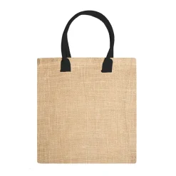 Stamina BO7149 - NIMES Sac en jute naturel avec anses renforcées en coton coloré