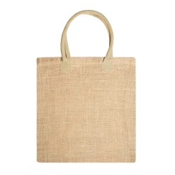 Stamina BO7149 - NIMES Sac en jute naturel avec anses renforcées en coton coloré