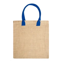 Stamina BO7149 - NIMES Sac en jute naturel avec anses renforcées en coton coloré