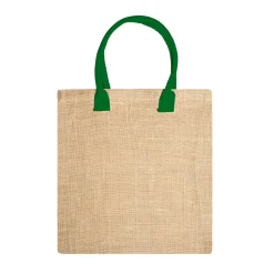 Stamina BO7149 - NIMES Sac en jute naturel avec anses renforcées en coton coloré
