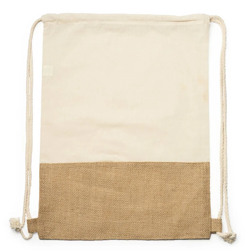 Stamina BO7557 - WILKES Sac à dos avec cordon de serrage en coton éco ligne 120 g / m² et jute