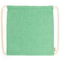 Stamina MO7165 - BRESCIA Sac à dos à lacets en coton recyclé de 120 g/m² avec finition marbrée et lacets de couleur naturelle