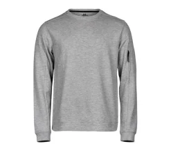 TEE JAYS TJ5700 - Sweat à Col Rond Sportif avec Poche Zippée