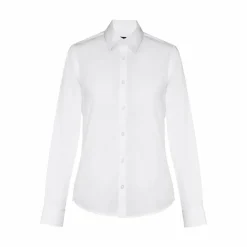 TH Clothes 30195 - Chemise en popeline à manches longues pour femmes. Couleur blanche