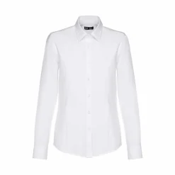 TH Clothes 30197 - Chemise oxford à manches longues pour femmes. Couleur blanche
