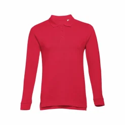 TH Clothes 30141 - Polo à manches longues en coton cardé pour hommes