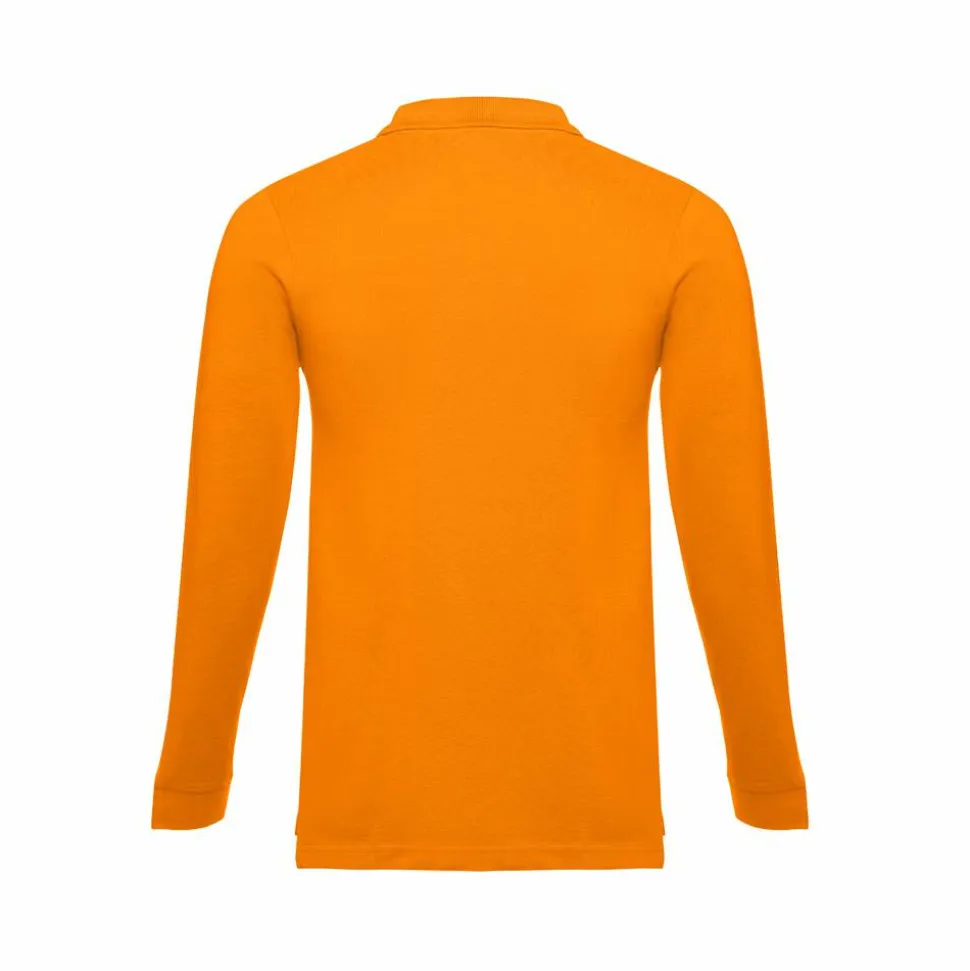 TH Clothes 30141 - Polo à manches longues en coton cardé pour hommes