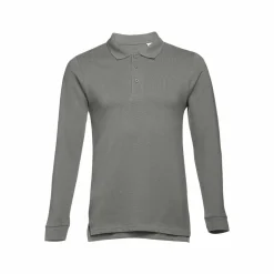 TH Clothes 30141 - Polo à manches longues en coton cardé pour hommes