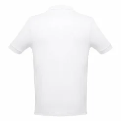 TH Clothes 30130 - Polo à manches courtes en coton pour hommes. Couleur blanche