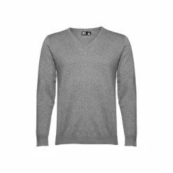 TH Clothes 30149 - Pull col V pour homme en coton et polyamide