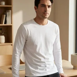 TH Clothes 30123 - T-shirt en coton à manches longues pour hommes