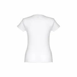 TH Clothes 30105 - T-shirt femme en coton ceinturé. Couleur blanche