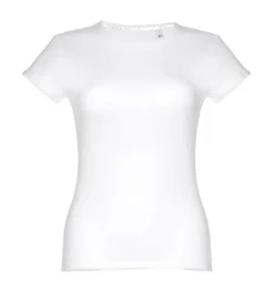 TH Clothes 30105 - T-shirt femme en coton ceinturé. Couleur blanche