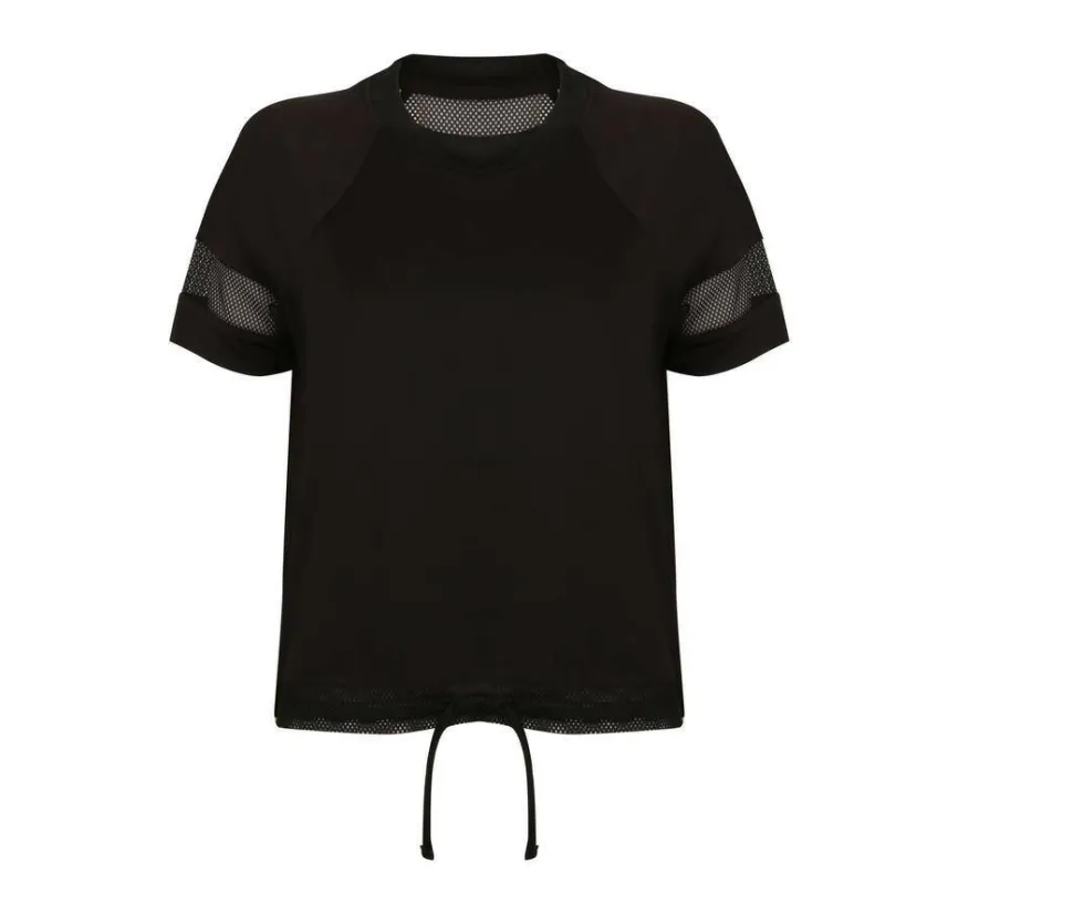 TOMBO TL526 - T-shirt Femme Élégance Tombo avec Détails Mesh