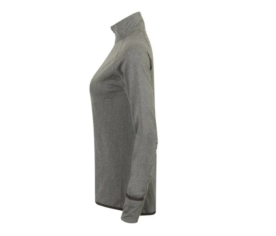 Tombo TL563 - T-Shirt Manches Longues Sport Femme Col Zippée