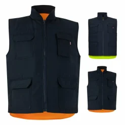 Velilla 36048 - Gilet rembourré (220g/m²), réversible en polyester (100%), avec fermeture à glissière et tirette réversible, et multipoches