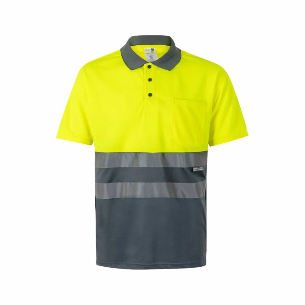 Velilla 36065 - Polo bicolore (160g/m²) à manches courtes, en polyester (100%)