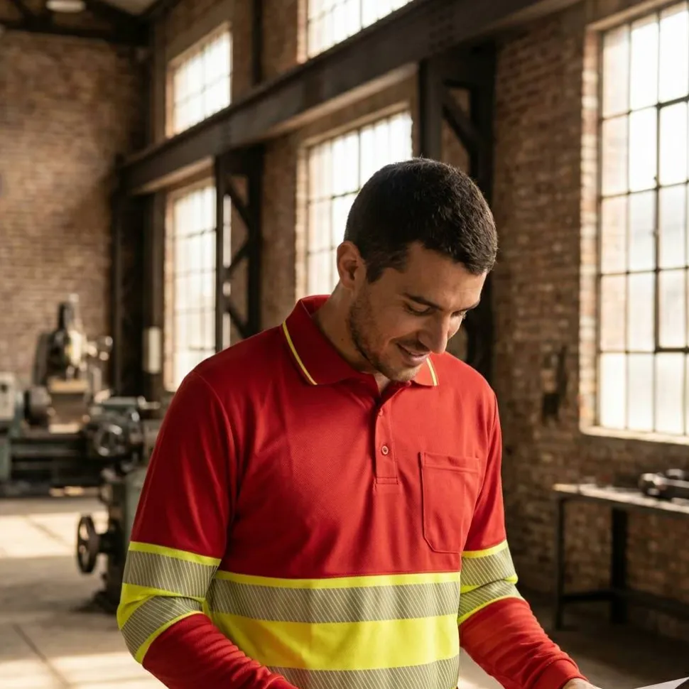 Velilla 36069 - Polo bicolore (160g/m²) à manches longues, en polyester (100%)