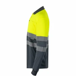 Velilla 36069 - Polo bicolore (160g/m²) à manches longues, en polyester (100%)