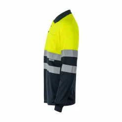 Velilla 36069 - Polo bicolore (160g/m²) à manches longues, en polyester (100%)