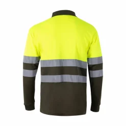 Velilla 36069 - Polo bicolore (160g/m²) à manches longues, en polyester (100%)