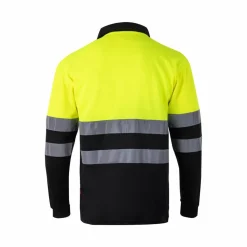 Velilla 36067 - Polo bicolore (160g/m²) à manches longues, en polyester (100%)