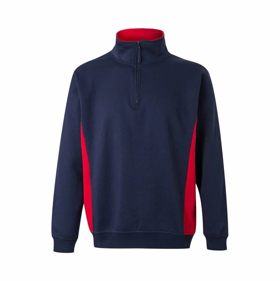 Velilla 36044 - Sweat bicolore en éponge (260g/m²), en polyester (65%) et coton (35%)