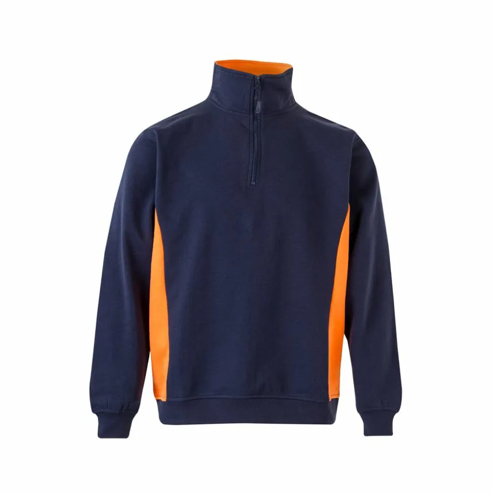 Velilla 36044 - Sweat bicolore en éponge (260g/m²), en polyester (65%) et coton (35%)