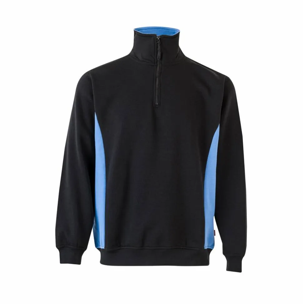 Velilla 36044 - Sweat bicolore en éponge (260g/m²), en polyester (65%) et coton (35%)