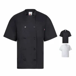 Velilla 36122 - Veste de cuisine à manches courtes en popeline (110g/m²), en coton (35%) et polyester (65%)
