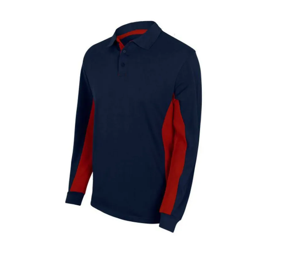 VELILLA V5514 - POLO BICOLORE MANCHES LONGUES