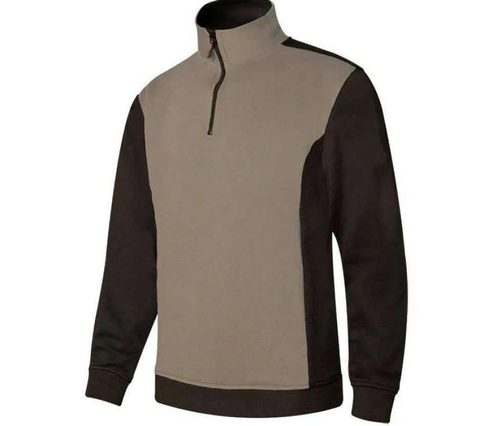 VELILLA V5703 - Sweat bicolore col zippé