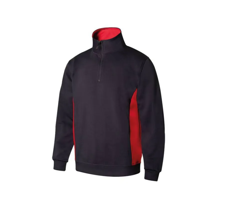 VELILLA V5704 - Sweat bicolore col zippé