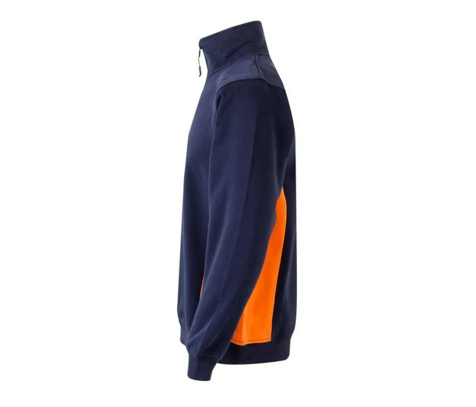 VELILLA V5704 - Sweat bicolore col zippé