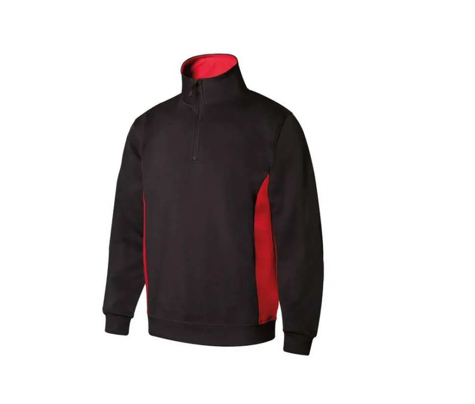 VELILLA V5704 - Sweat bicolore col zippé