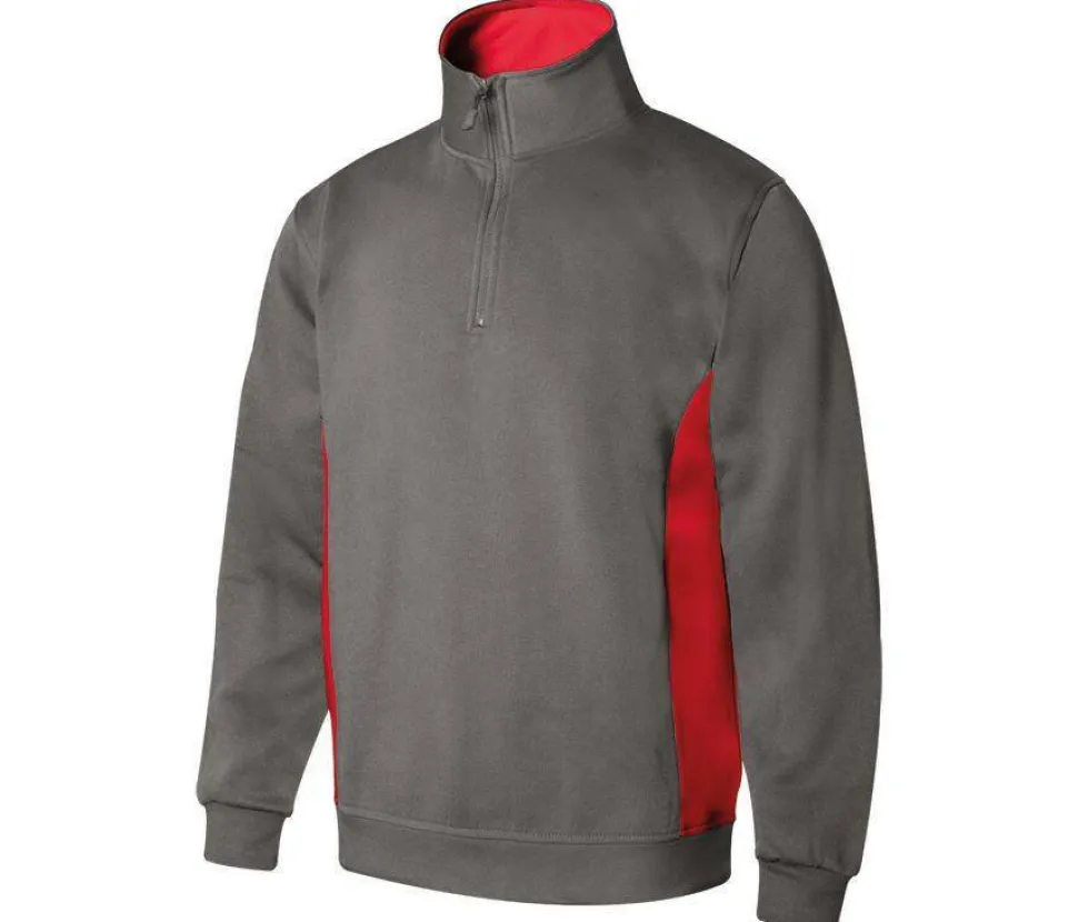 VELILLA V5704 - Sweat bicolore col zippé