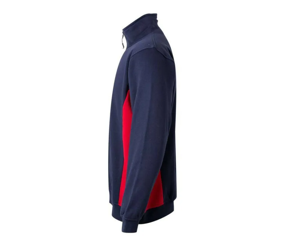 VELILLA V5704 - Sweat bicolore col zippé