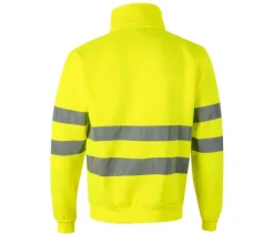 VELILLA V35702 - SWEAT COL ZIPPÉ HAUTE VISIBILITE
