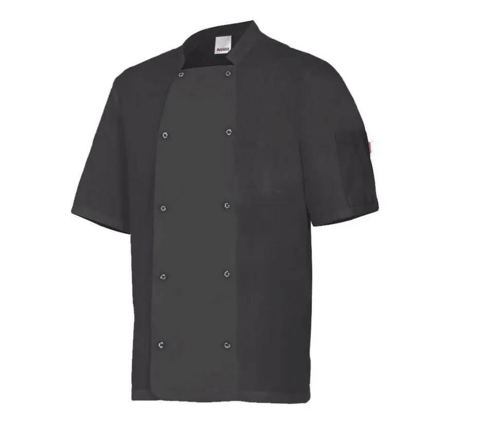 VELILLA V5205 - VESTE DE CUISINIER MC AVEC BOUTONS PRESSION
