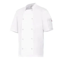 VELILLA V5205 - VESTE DE CUISINIER MC AVEC BOUTONS PRESSION