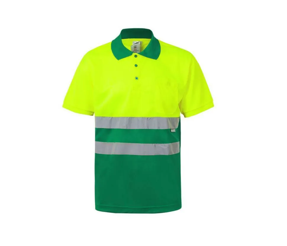 VELILLA VL173 - Polo Bicolore Manches Courtes Haute Visibilité
