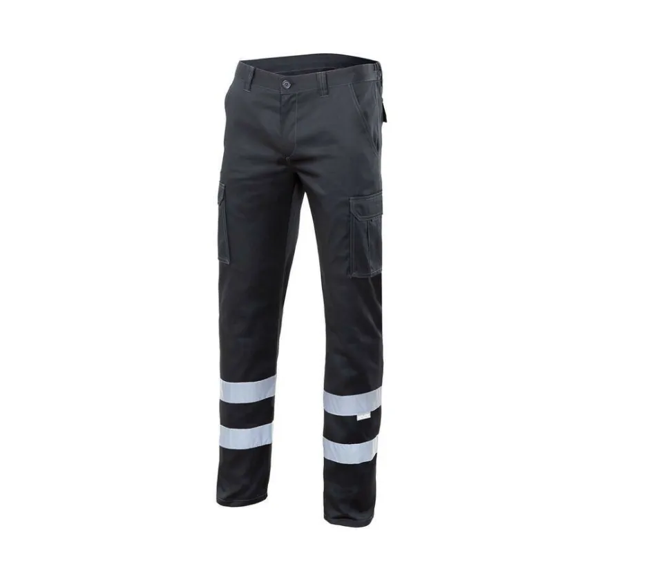 VELILLA V3014S - PANTALON STRETCH MULTIPOCHES À BANDES REFLECHISSANTES